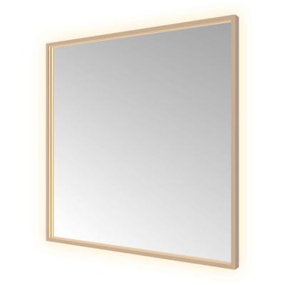 Spiegel Hotbath &MORE 80x80 cm LED-Verlichting Spiegelverwarming Vierkant Geborsteld Koper PVD Spiegel Hotbath &MORE 80x80 cm LED-Verlichting Spiegelverwarming Vierkant Geborsteld Koper PVD