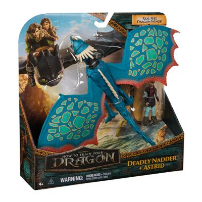 How to Train Your Dragon Deadly Nadder draak & Astrid speelfigurenset - thumbnail