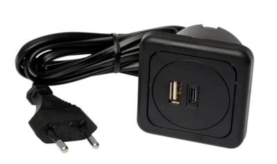 interBär 9016-014.81 3-voudig USB-laadbus Set van 1 stuks Met USB, Met USB-C IP20 Zwart interBär 9016-014.81 3-voudig USB-laadbus Set van 1 stuks Met USB, Met USB-C IP20 Zwart
