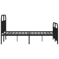 Bedframe met voetbord zonder matras metaal zwart 180x200 cm - thumbnail