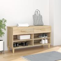 VidaXL Schoenenkast 102x35x55 cm bewerkt hout sonoma eikenkleurig - thumbnail