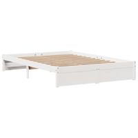 Bedframe met hoofdeinde zonder matras 140x190 cm wit - thumbnail