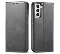 Casecentive Leren Wallet case Luxe Samsung Galaxy S21 zwart - thumbnail