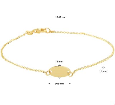 TFT Armband Goud Ovaal 1,2 mm 17 - 19 cm