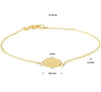 TFT Armband Goud Ovaal 1,2 mm 17 - 19 cm - thumbnail