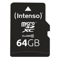 Micro SD kaart met adapter INTENSO 3413490 64 GB 64 GB - thumbnail
