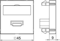 OBO Bettermann 6104826 Afdekking Multimediadrager (b x h x d) 45 x 45 x 9 mm 1 stuk(s) Wit - thumbnail