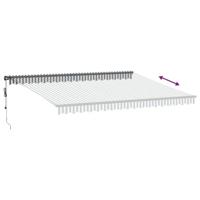 Luifel automatisch uittrekbaar LED 450x350 cm antraciet en wit - thumbnail