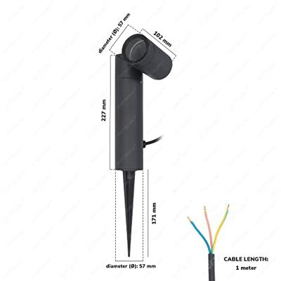 Set van 3 Pinero LED prikspots - GU10 4 Watt 345 Lumen - Dimbaar - Kantelbaar - 6500K daglicht wit - IP64 Waterdicht - Zwart - Tuinspot Set van 3 Pinero LED prikspots - GU10 4 Watt 345 Lumen - Dimbaar - Kantelbaar - 6500K daglicht wit - IP64 Waterdicht - Zwart - Tuinspot