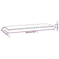 Bankkussen gestreept 180x50x7 cm stof wit en blauw - thumbnail