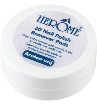 Herome 30 Nailpolish Remover Pads - Aceton vrij Herome 30 Nailpolish Remover Pads - Aceton vrij