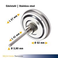 TFA Dostmann BBQ Grill Smoker Barbecuethermometer RVS - thumbnail