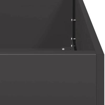 Plantenbak 200x80x40 cm staal zwart Plantenbak 200x80x40 cm staal zwart