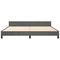 Bedframe zonder matras 200x200 cm fluweel donkergrijs - thumbnail