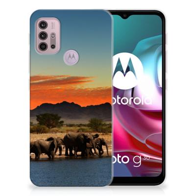 Motorola Moto G30 | G10 | TPU Hoesje | Olifanten Motorola Moto G30 | G10 | TPU Hoesje | Olifanten