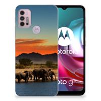 Motorola Moto G30 | G10 | TPU Hoesje | Olifanten - thumbnail