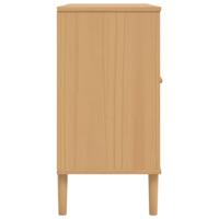 Dressoir SENJA 112x40x80 cm rattan massief grenenhout bruin - thumbnail