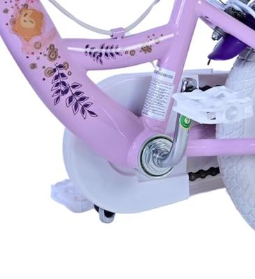Wunsch Disney wish kinderfiets - meisjes - 12 inch - paars - twee handremmen