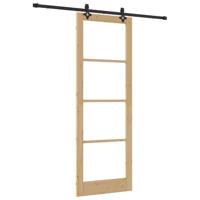Schuifdeur ORKDAL Bruin 83 x 232 cm Hout en metaal - thumbnail