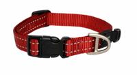 Rogz For Dogs fanbelt halsband rood - thumbnail