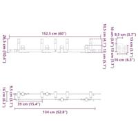 Doos met onderdelen voor schuifdeur 152,5 cm staal zwart - thumbnail