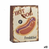 Papieren Zak Hotdog & Coffee 10 x 33 x 25,5 cm (12 Stuks) - thumbnail