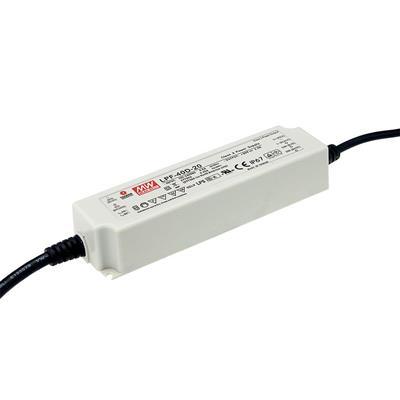MEAN WELL LPF-40D-48 LED-driver, LED-transformator Constante spanning, Constante stroomsterkte 40 W 0.84 A 28.8 - 48 V/DC Dimbaar, PFC-schakeling, MEAN WELL LPF-40D-48 LED-driver, LED-transformator Constante spanning, Constante stroomsterkte 40 W 0.84 A 28.8 - 48 V/DC Dimbaar, PFC-schakeling,