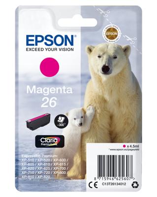Epson Inktcartridge 26 Origineel Magenta C 13 T 26134012 - thumbnail