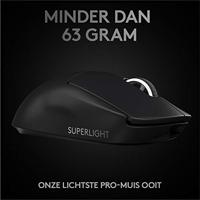 Logitech-G Pro X Superlight Zwart - thumbnail