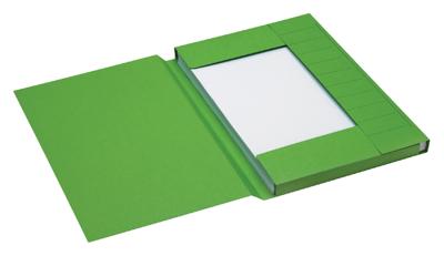 Dossiermap Secolor folio 3 klep 100% gerecycled karton 250 gr groen