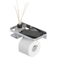 Tiger Caddy toiletrolhouder met planchet chroom - thumbnail