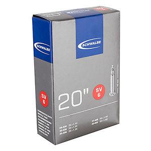 Schwalbe binnenband 20 x 1 1/8-1.50 (28/40-406) sv6 fv 40 mm Schwalbe binnenband 20 x 1 1/8-1.50 (28/40-406) sv6 fv 40 mm