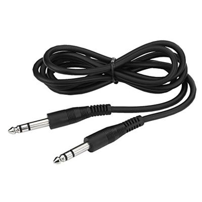 Monacor 0065680 Jackplug Audio Verbindingskabel [1x Jackplug male 6,3 mm (stereo) - 1x Jackplug male 6,3 mm (stereo)] 1.2 m Zwart