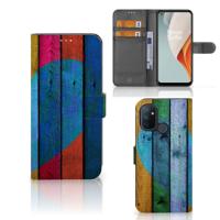 OnePlus Nord N100 | Book Style Case | Wood Heart - Cadeau voor je Vriend - thumbnail