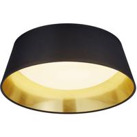 LED Plafondlamp - Plafondverlichting - Trion Pinton - 14W - Warm Wit 3000K - Rond - Mat Zwart - Textiel - thumbnail