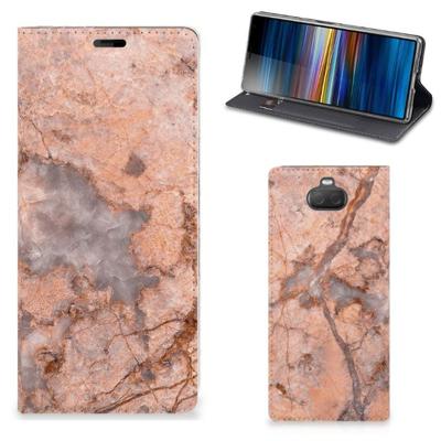 Sony Xperia 10 Plus | Standcase | Marmer Oranje