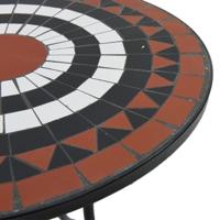 Bistrotafel mozaek 50x70 cm keramiek terracottakleurig en wit - thumbnail