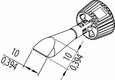 Ersa 0142CDLF100/SB Soldeerpunt Beitelvorm Grootte soldeerpunt 10 mm Inhoud: 1 stuk(s) Ersa 0142CDLF100/SB Soldeerpunt Beitelvorm Grootte soldeerpunt 10 mm Inhoud: 1 stuk(s)