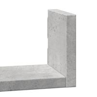 Wandschappen 3 st bewerkt hout betongrijs - thumbnail