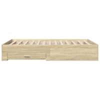 Bedframe met lades bewerkt hout sonoma eikenkleurig 140x190 cm - thumbnail