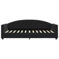 Slaapbank 90x200 cm fluweel zwart - thumbnail