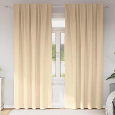 VidaXL Zwart-out gordijnen met ringen 2 pcs crème 245 x 140 cm
