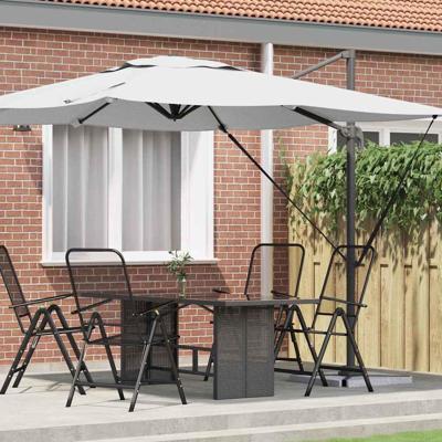 Roma Parasol Beige 286 x 285 x 265 cm Polyester en Aluminium