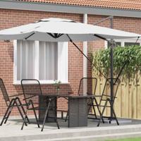 Roma Parasol Beige 286 x 285 x 265 cm Polyester en Aluminium - thumbnail