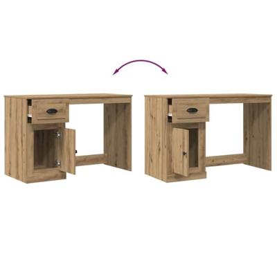 Bureau met lade Artisan Eiken 50 x 115 x 75 cm Bewerkt hout