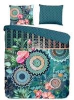 HIP Dekbedovertrek "mandala&apos;s en bloemen" - Petrol - (200x200/220 cm) - Katoen Satijn - thumbnail