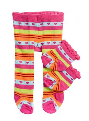 Heless maillot en sokjes met hartjes voor een pop van 35 45 cm