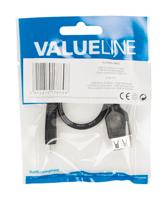 Valueline Vlcp60570b02 Usb 2.0 Usb Micro B Mannelijk - Usb A Vrouwelijk Adapter Kabel 0,20 M Zwart - thumbnail