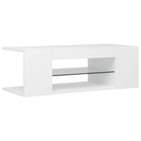 VidaXL Tv-meubel met led-verlichting 90x39x30 cm wit - thumbnail