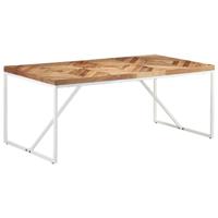 Eettafel 180x90x76 cm massief acaciahout en mangohout - thumbnail